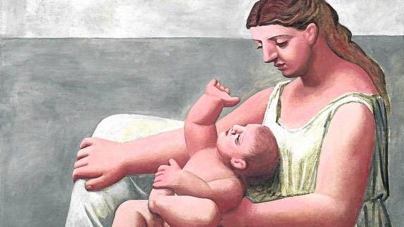 Olga y el pequeño Paul protagonizaron cuadros como ‘Femme et enfant au bord de la mer’.