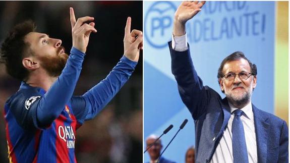 Messi golea a Rajoy en los informativos