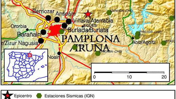 Terremotos de 3,2 y 3,1 grados de magnitud vuelven a sacudir Navarra