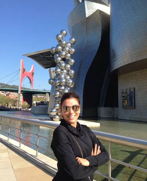 La actriz, esta tarde en Bilbao.