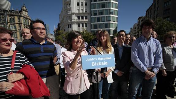 Nerea Llanos, en la presentación de su candidatura.