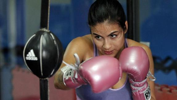 Mónica Henao, durante un entrenamiento.