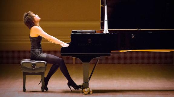 Yuja Wang solo quiso comer té y ensalada. 