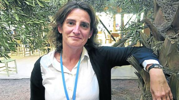 Teresa Ribera, en la cumbre del clima de Marrakech del pasado año.