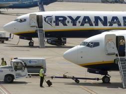 Aviones de Ryanair. / Archivo