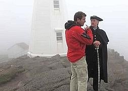 Mario Picazo, en un faro en Terranova.