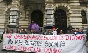 Imagen de una de las protestas que ha tenido lugar en Bilbao./ Luis Ángel Gómez