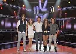 Melendi, Malú, Jesús Vázquez, Rosario y Bisbal.