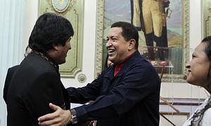 Evo Morales y Chávez en un encuentro de 2011 en Caracas.