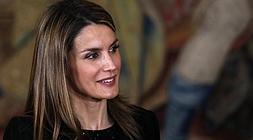 Letizia, ayer en Madrid./ Reuters