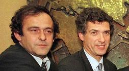 Michel Platini y Miguel Ángel Villar en una reunión de hace unos años./ AP