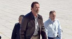 Schwarzenegger durante la visita./ Twitter