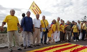 Imagen de la cadena humana de Cataluña del pasado 11 de septiembre. /Afp