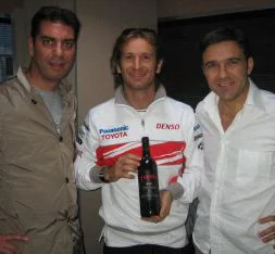 De izquierda a derecha, Bosch, Trulli y Cavuto.