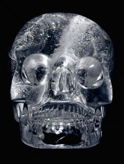 JOYA. La calavera de cristal que está expuesta en el Museo Británico. / AFP
