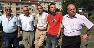 Benjamín Herrera, Natxo Isuskiza, Ángel Velasco, Álvaro Pérez y Javier Ibáñez piden mejoras para los barrios.