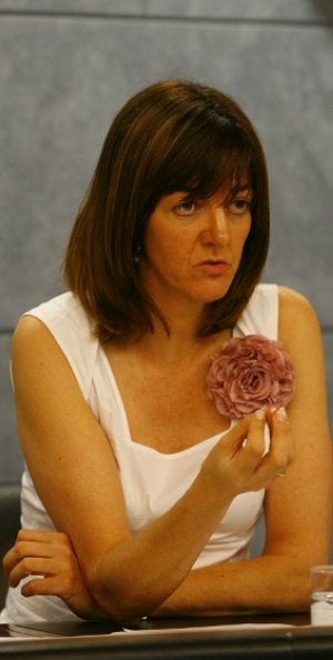 Idoia Mendia, portavoz del Gobierno vasco, ayer. ::                             JESÚS ANDRADE