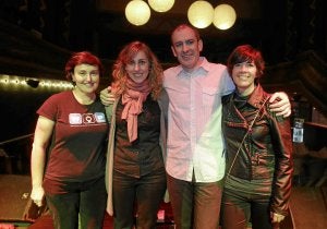 Nina Marín, Mentxu Mendieta, Mikel Renteria y Gloria Irazu. ::
FOTOS: LUIS ÁNGEL GÓMEZ