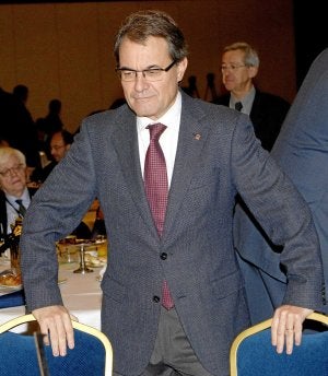 Mas, en un desayuno-coloquio ayer en Barcelona.