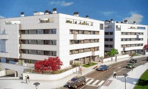 Infografía de los bloques de protección oficial que se levantarán en el barrio de Leioa. ::
E. C.