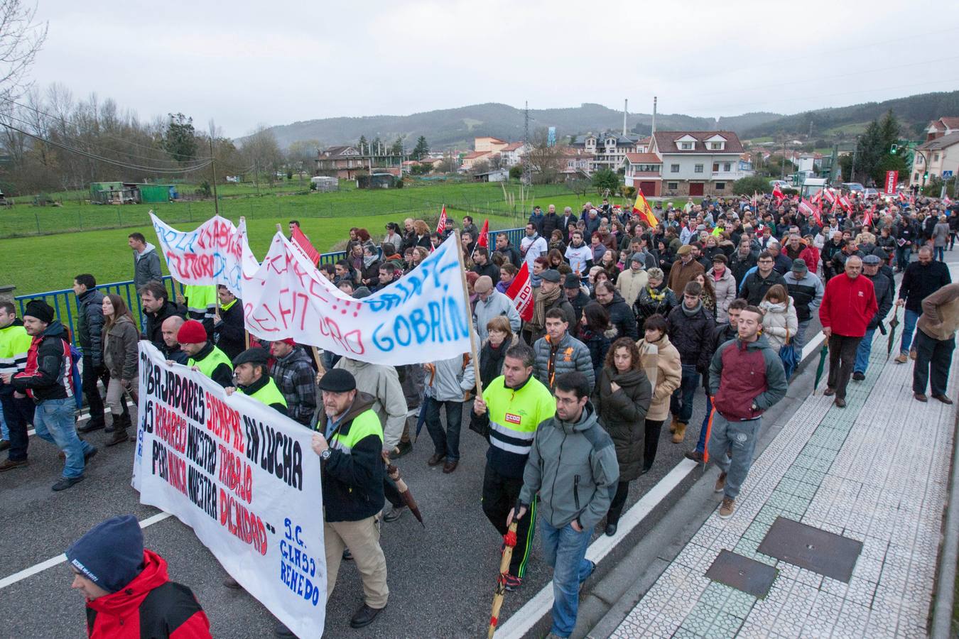 Manifestación en Renedo
