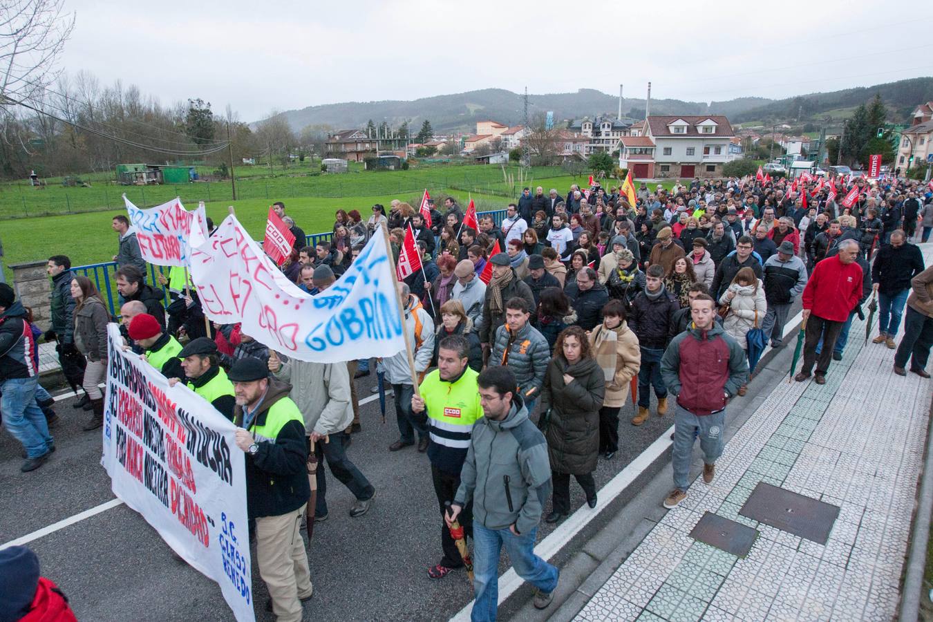 Manifestación en Renedo