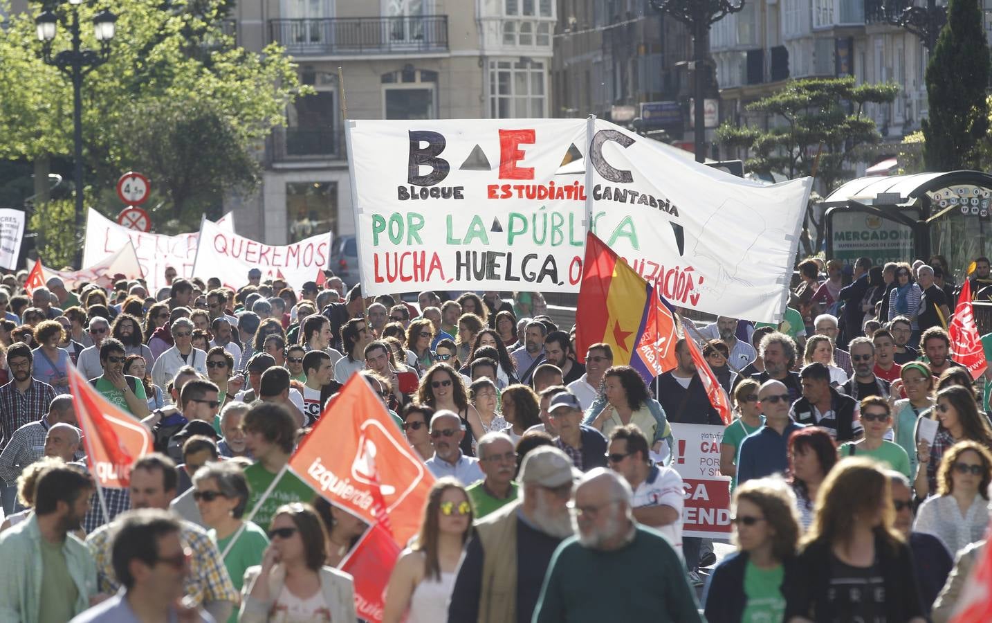 Manifestación en Santander contra las políticas del Gobierno