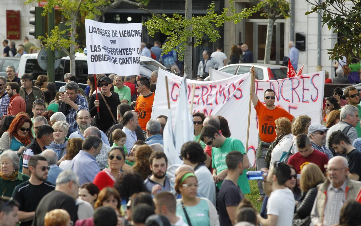 Manifestación en Santander contra las políticas del Gobierno