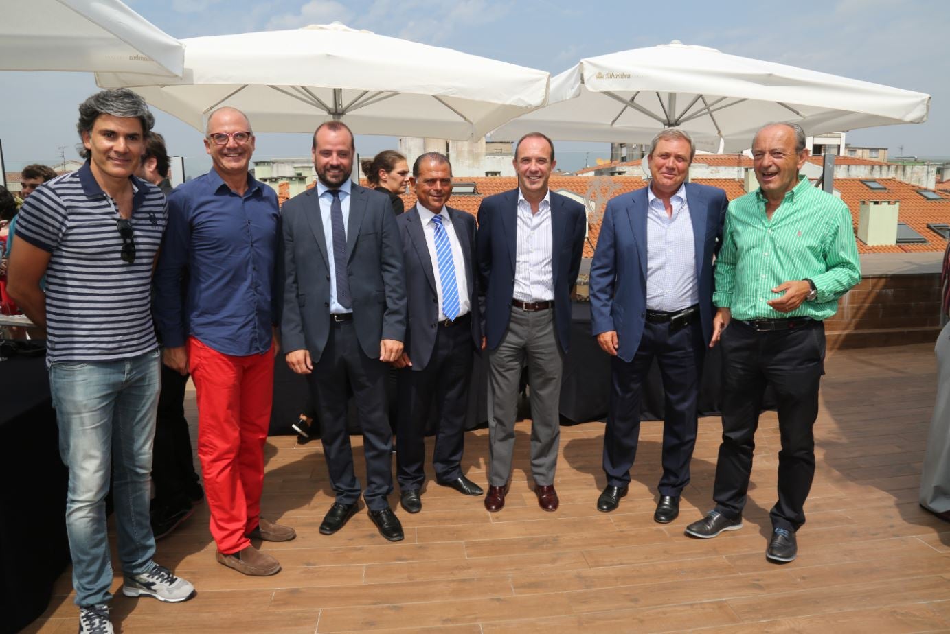 Nando Agüeros, Pedro López, Avelino Ordóñez, Antonio Fernández Rincón, Gonzalo Gómez, José Ramón Álvarez y Francisco Javier López Marcano.