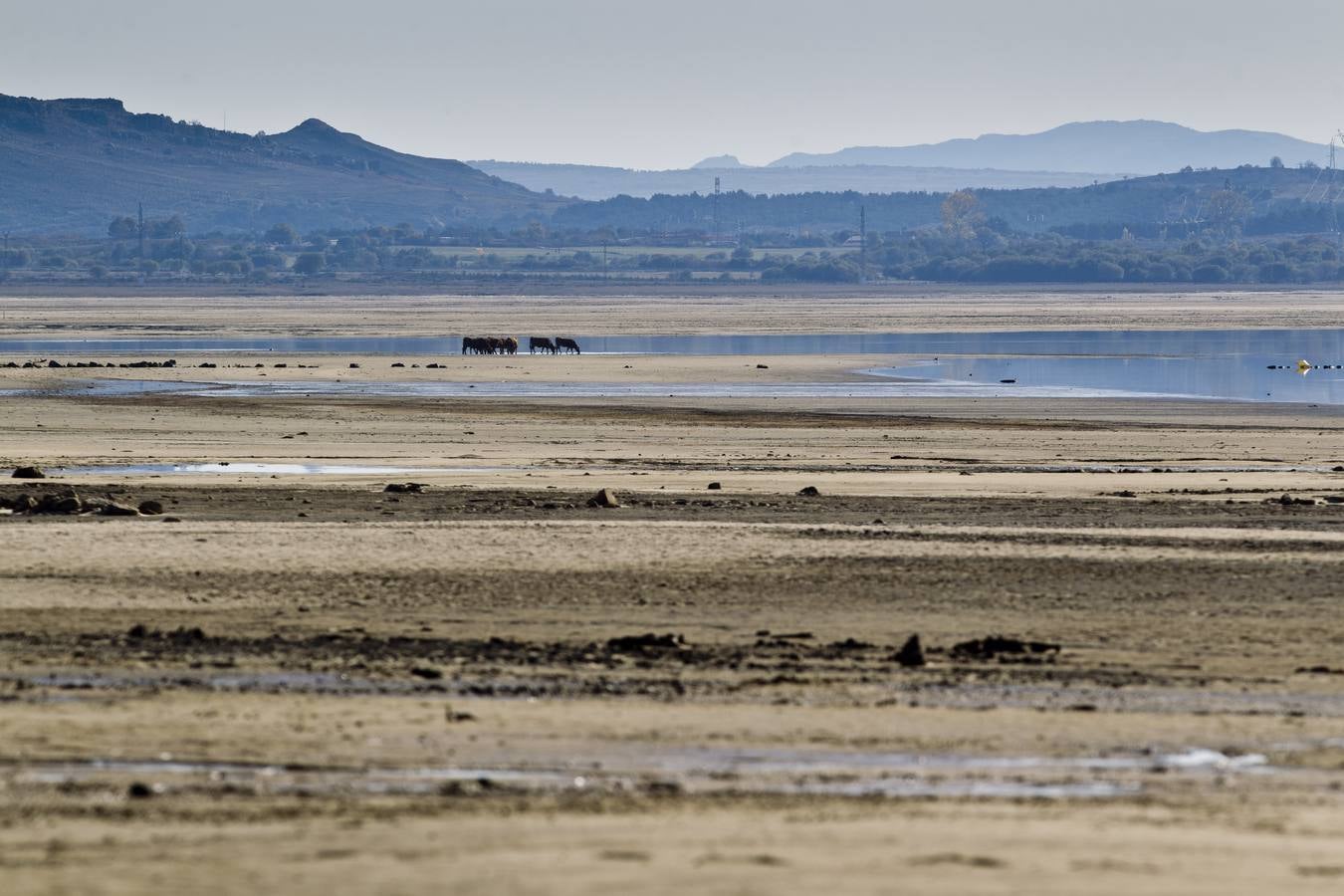 El Pantano del Ebro se encuentra ya en el tercer nivel más bajo de los diez últimos años