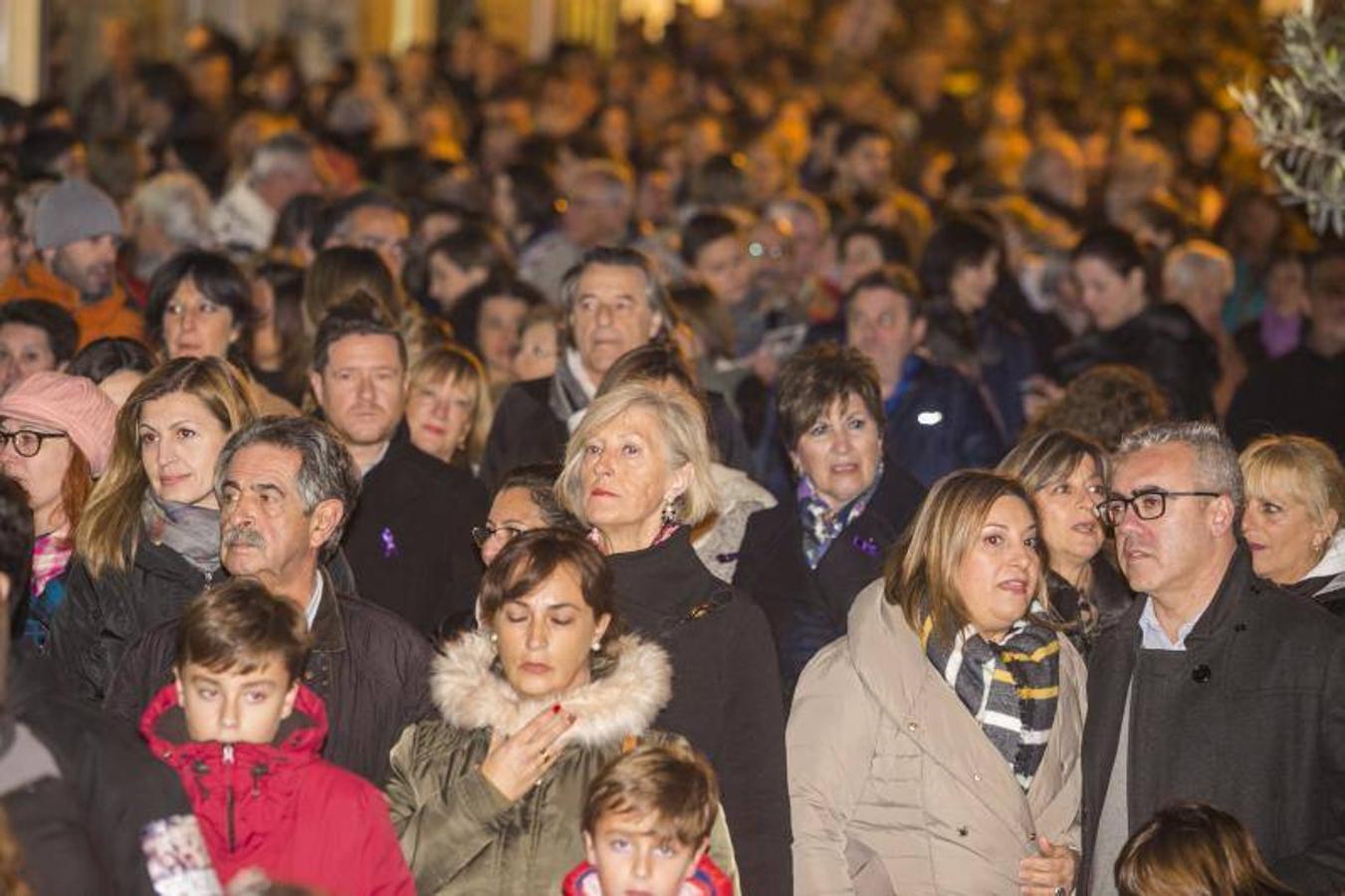 Manifestación contra la violencia machista, este viernes en Santander