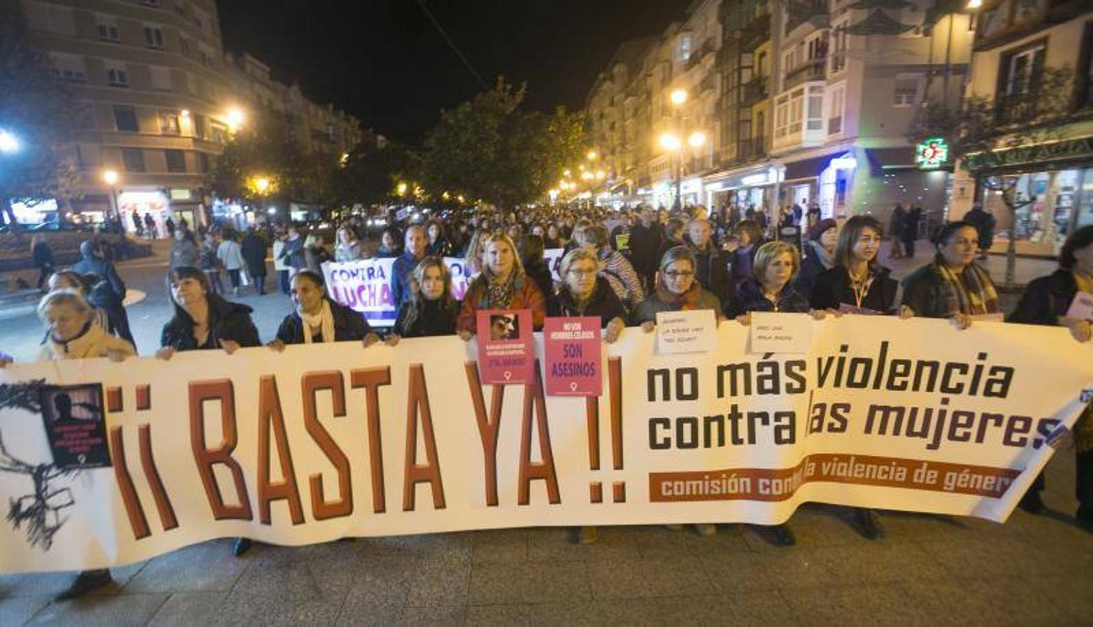Manifestación contra la violencia machista, este viernes en Santander