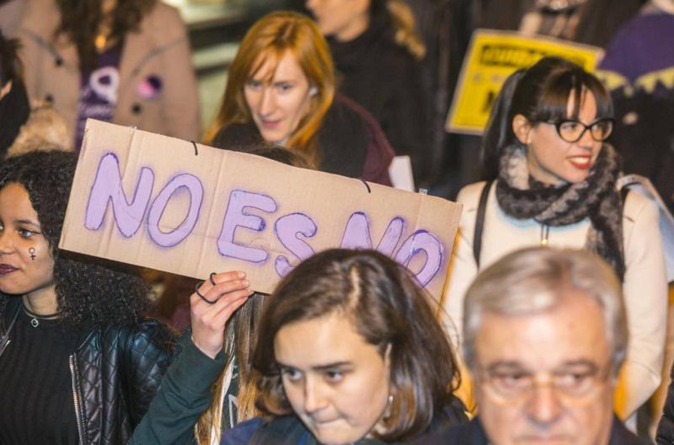 Manifestación contra la violencia machista, este viernes en Santander