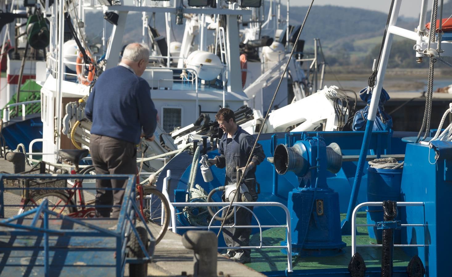 Preparativos en puerto