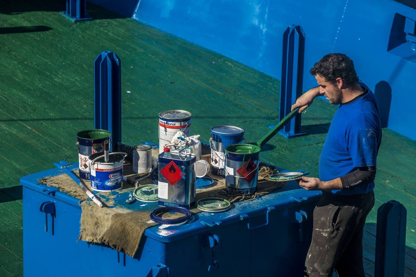 Preparativos en puerto