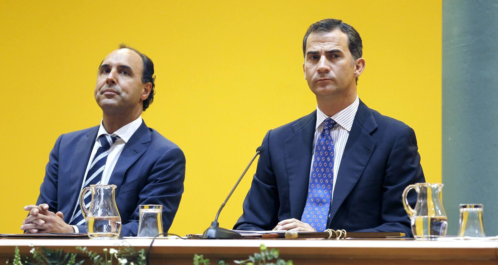 En la apertura del curso universitario de la Universidad de Cantabria con la presencia del entonces Príncipe Felipe