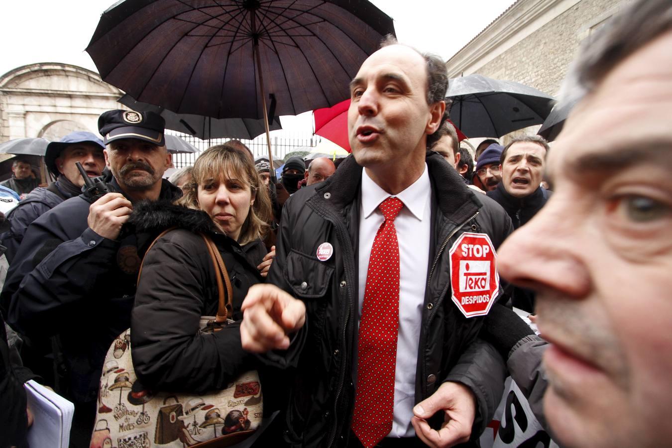 Junto a los trabajadores de Teka en 2012