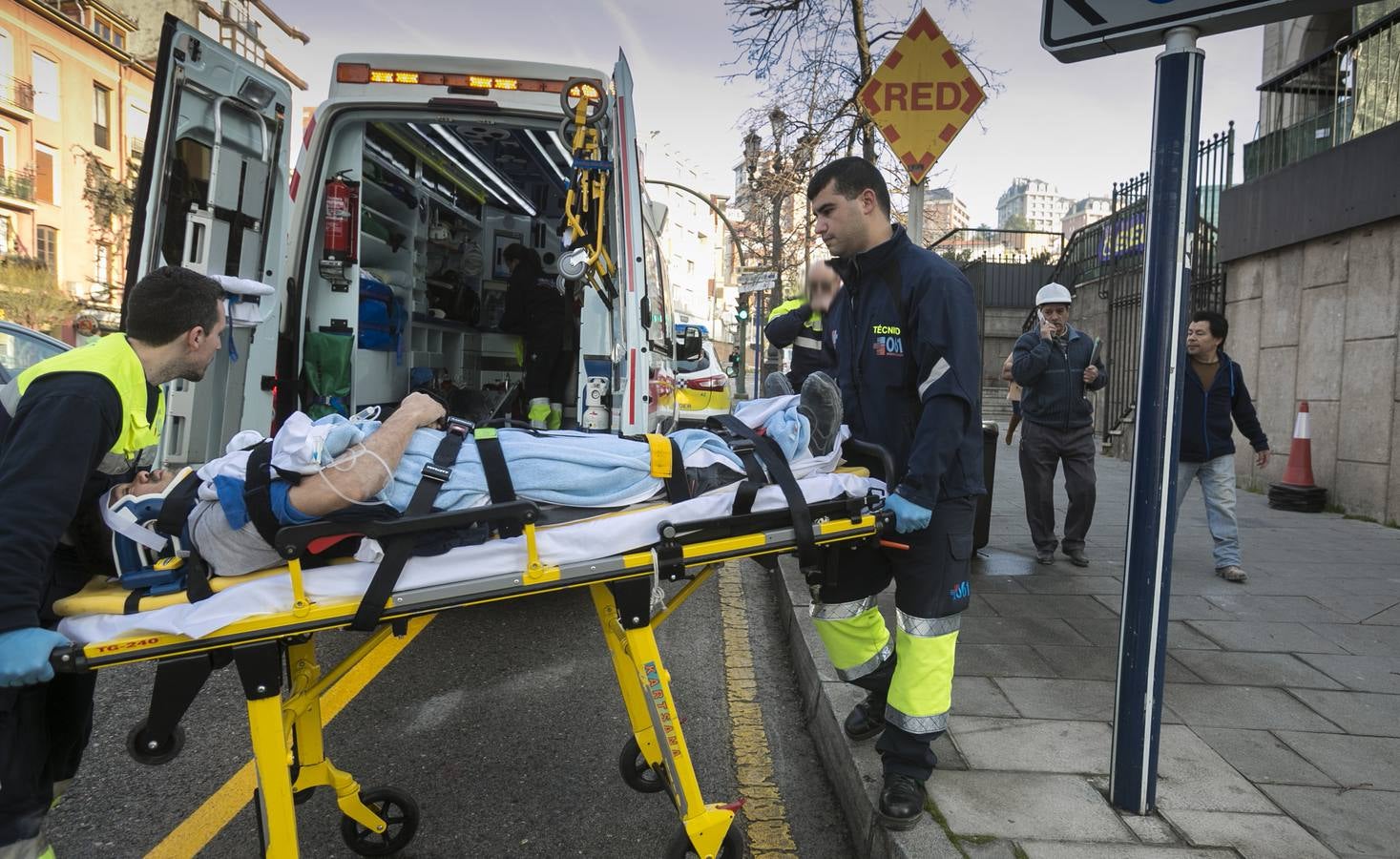 Accidente laboral en las obras del centro Doctor Madrazo