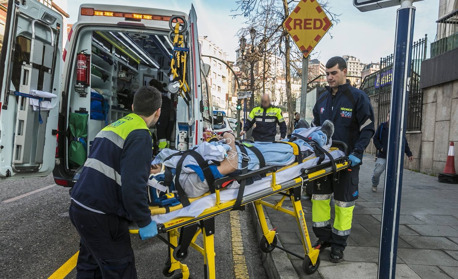 Accidente laboral en las obras del centro Doctor Madrazo