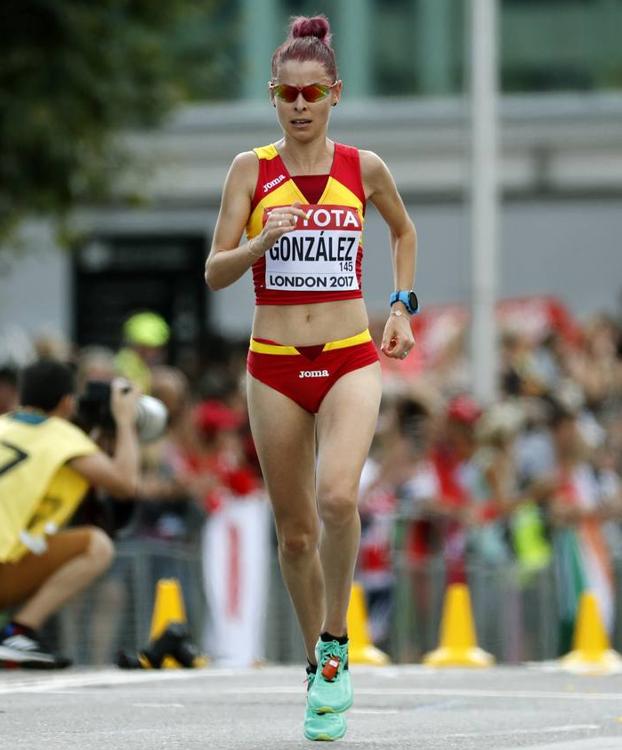 Paula González, este domingo en la maratón del Mundial de Londres