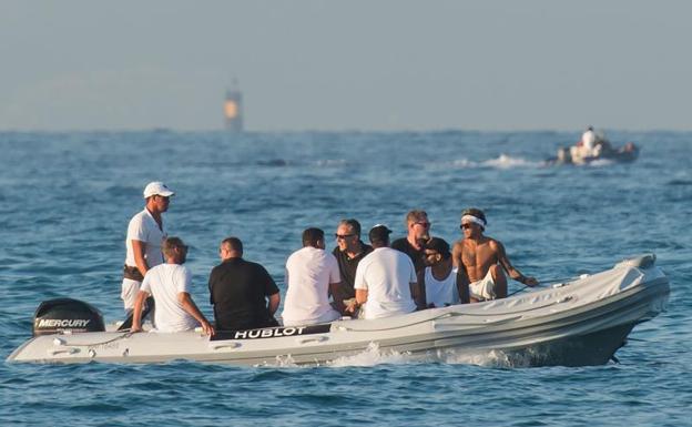 Neymar, en Saint Tropez. 