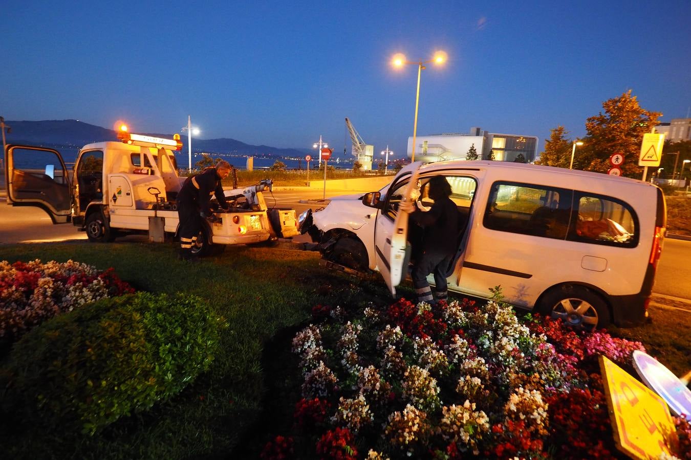 &#039;Aparcado&#039; en la rotonda