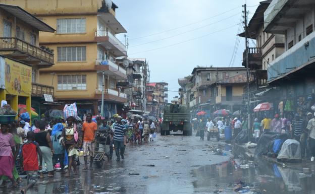 Varias inundaciones en Freetown.