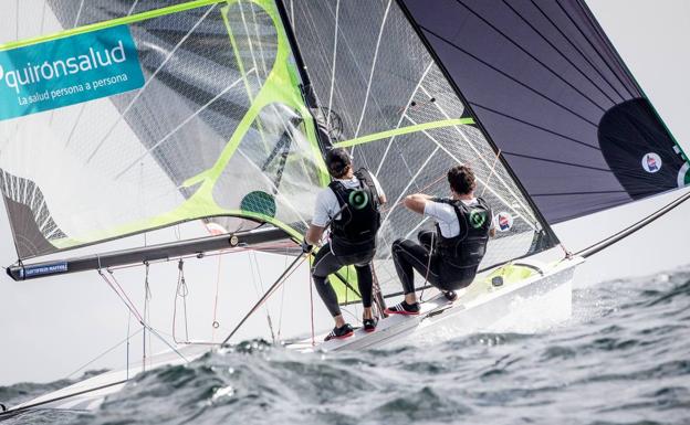 Diego Botín y Iago López, en la regata.