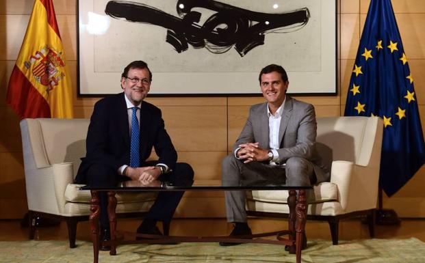 Rajoy y Rivera. 