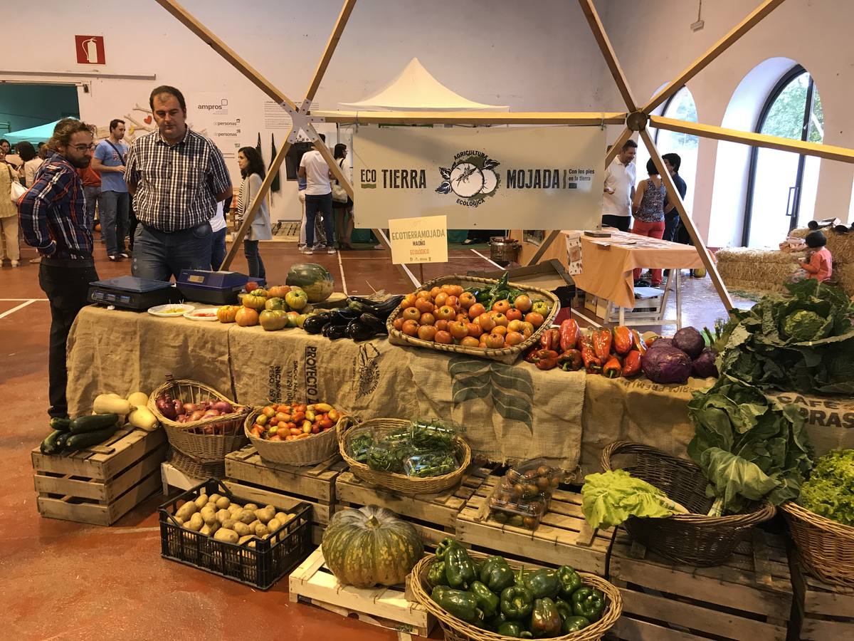 Cientos de personas en la feria de ecología de Torrelavega