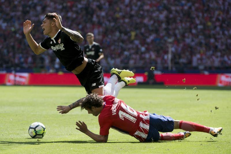 Las mejores imágienes del triunfo del Atlético ante el Sevilla (2-0) en el Wanda Metropolitano