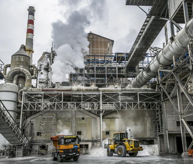 Instalaciones de Solvay, en Barreda. 