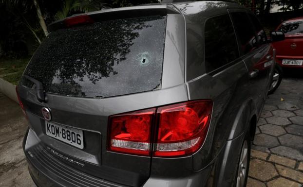 Estado del coche en el que viajaba la turista.