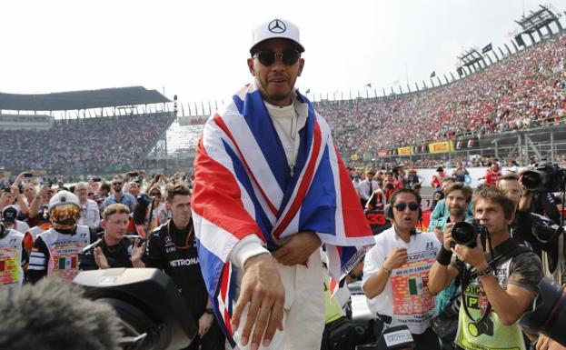 Lewis Hamilton, tras proclamarse tetracampeón del mundo. 